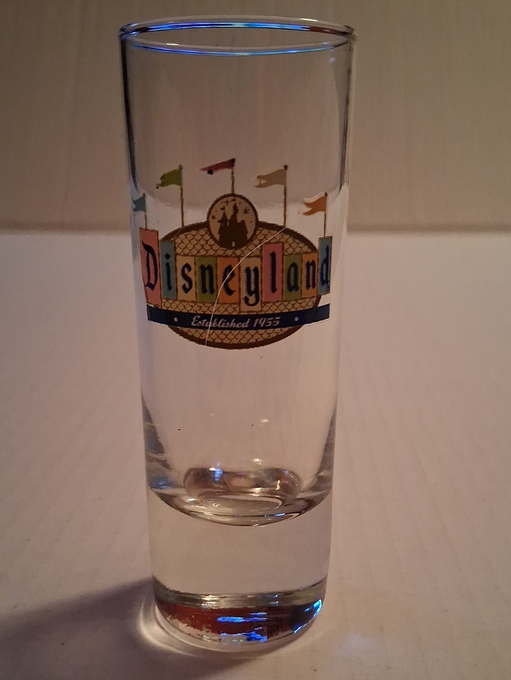 Disney Multicolor Disneyland Logo Clear Shot Glass